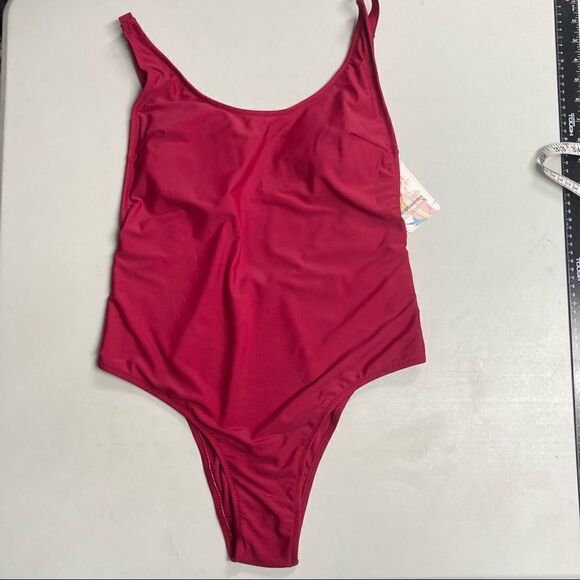 PRETTY GARDEN Red One Piece Swimsuit Size Large - Picture 7 of 10